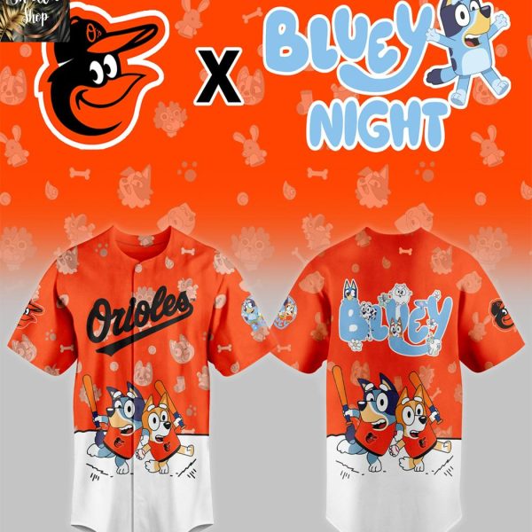 Baltimore Orioles 2025 Bluey MLB Game Night Christmas  Baseball Jersey