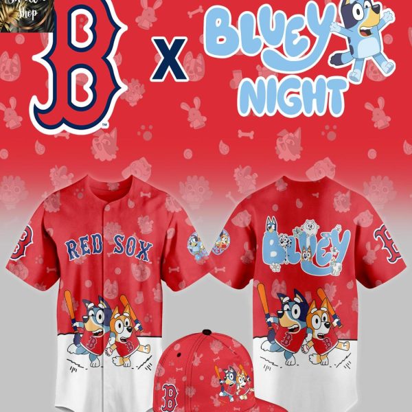 Boston Red Sox 2025 Bluey MLB Game Night Christmas  Baseball Jersey