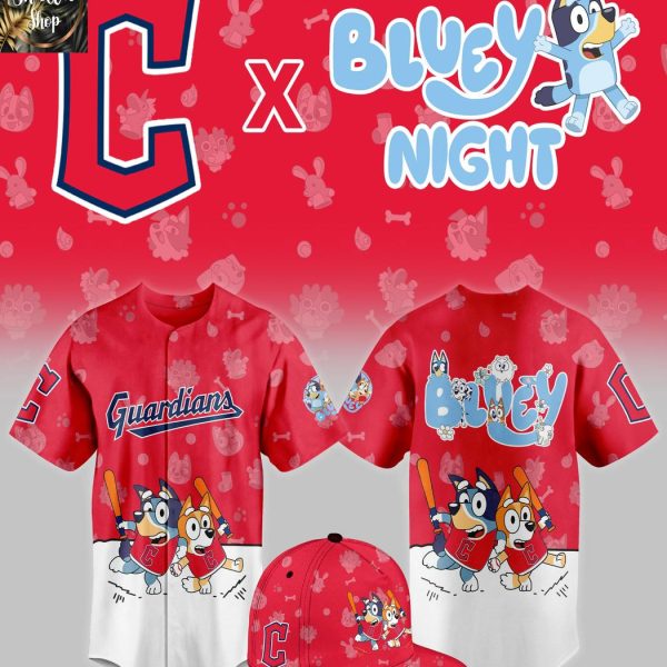 Cleveland Guardians 2025 Bluey MLB Game Night Christmas  Baseball Jersey