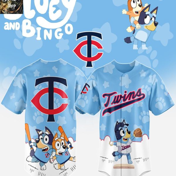 Minnesota Twins 2025 Bluey MLB Game Night Christmas  Baseball Jersey