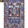 New York Mets 63rd Anniversary 1962 2025 MLB Fleece Blanket Quilt
