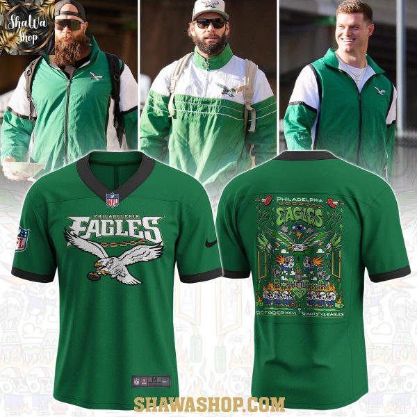 Philadelphia Eagles Fight Against Giants 2025 Mexican Heritage Football Jersey