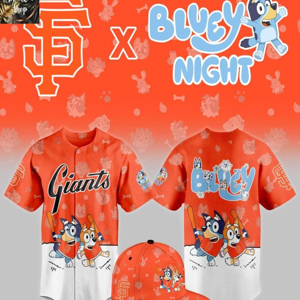 San Francisco Giants 2025 Bluey MLB Game Night Christmas  Baseball Jersey