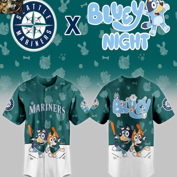 Seattle Mariners 2025 Bluey MLB Game Night Christmas  Baseball Jersey