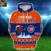 Chicago Bears Chicago Cubs NFL x MLB Merry Christmas Hoodie T Shirt