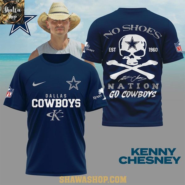 Dallas Cowboys Kenny Chesney No Shoes Nation Go Cowboys Hoodie T-Shirt