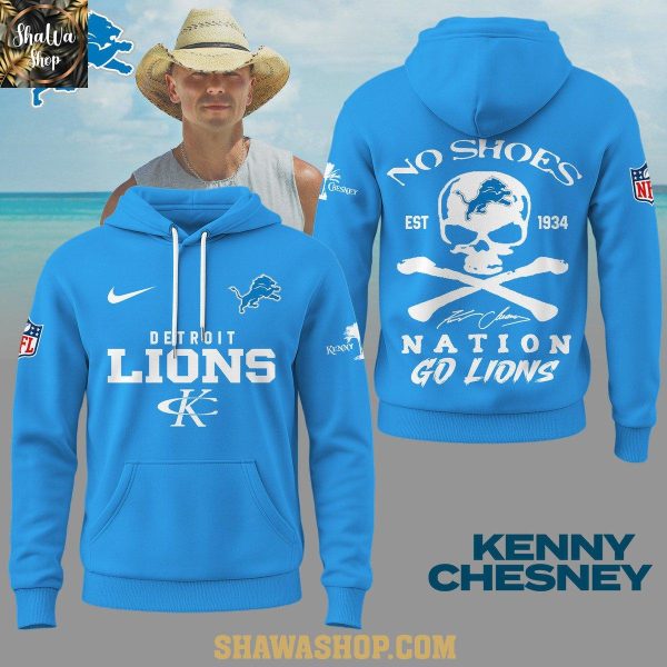 Detroit Lions Kenny Chesney No Shoes Nation Go Lions 2025 Hoodie T-Shirt