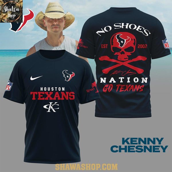 Houston Texans Kenny Chesney No Shoes Nation Go Texans Hoodie T-Shirt