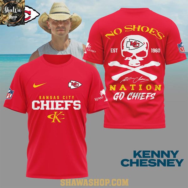 Kansas City Chiefs Kenny Chesney No Shoes Nation Go Chiefs Hoodie T-Shirt