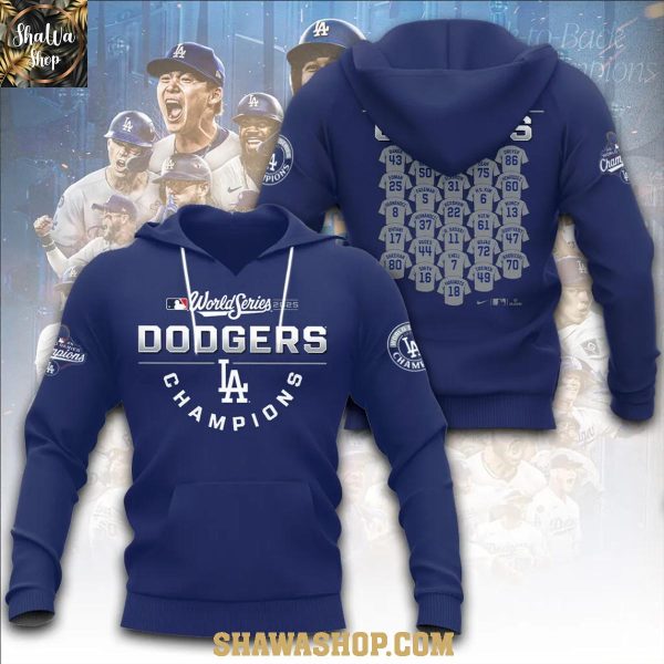 Los Angeles Dodgers 2025 World Series Champions Squad Hoodie T-Shirt