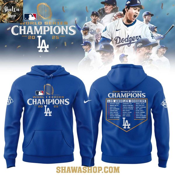 Los Angeles Dodgers 2025 World Series Champs Celebration 9X Hoodie T-Shirt