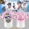 Los Angeles Dodgers Hello Kitty 2025 World Series Champions Baseball Jersey