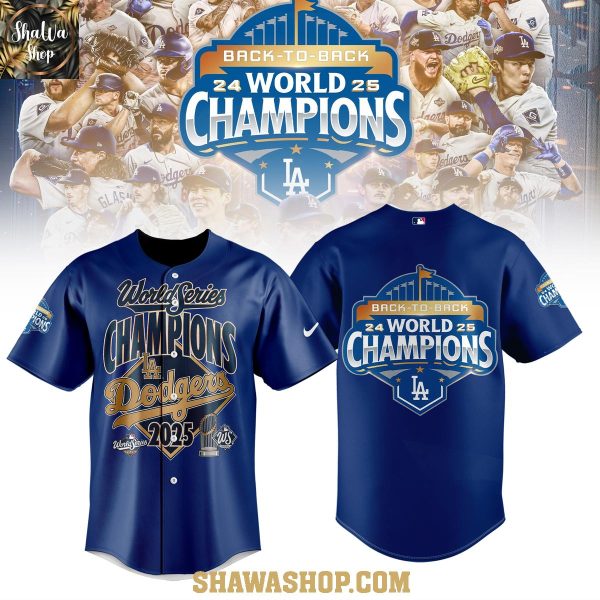 Los Angeles Dodgers Cheers To World Series Champions 2025 Baseball Jersey