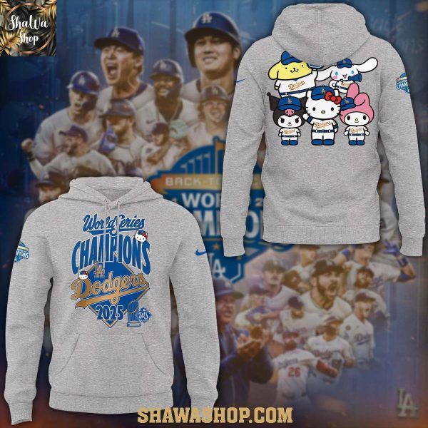 Los Angeles Dodgers Hello Kitty World Series Champions 2025 Hoodie