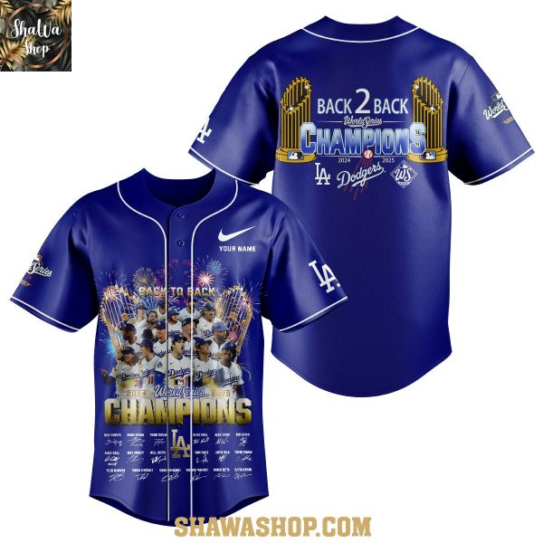 Los Angeles Dodgers World Series 2025 Back2Back Celebrate Baseball Jersey