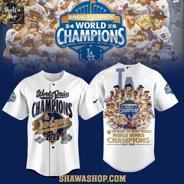 Los Angeles Dodgers World Series Champions 2024-2025 White Baseball Jersey