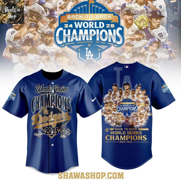 Los Angeles Dodgers World Series Champions 2025 Original Blue Baseball Jersey