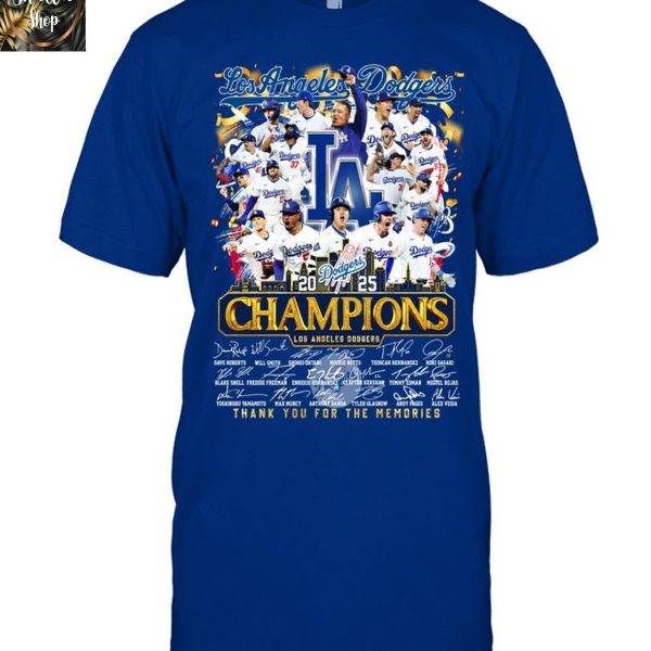Los Angeles Dodgers World Series Champions 2025 Thank You T-Shirt