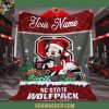 Oklahoma Sooners Mickey Merry Christmas 2025 Fleece Blanket Quilt