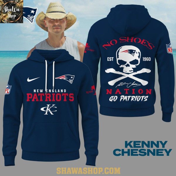 New England Patriots Kenny Chesney No Shoes Nation 2025 Hoodie T-Shirt