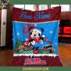 Oklahoma Sooners Mickey Merry Christmas 2025 Fleece Blanket Quilt