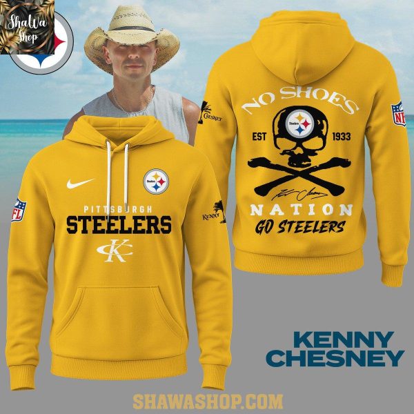 Pittsburgh Steelers Kenny Chesney No Shoes Nation Go Steelers Hoodie T-Shirt