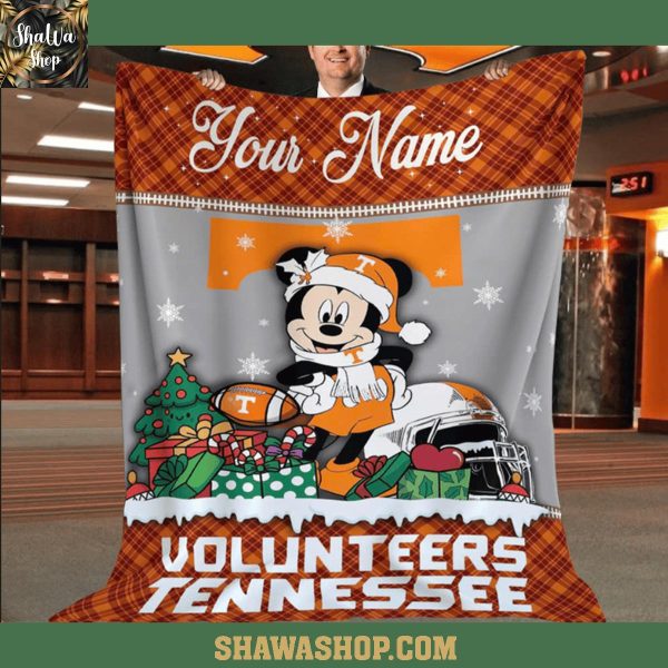 Tennessee Volunteers Mickey Merry Christmas 2025 Fleece Blanket Quilt