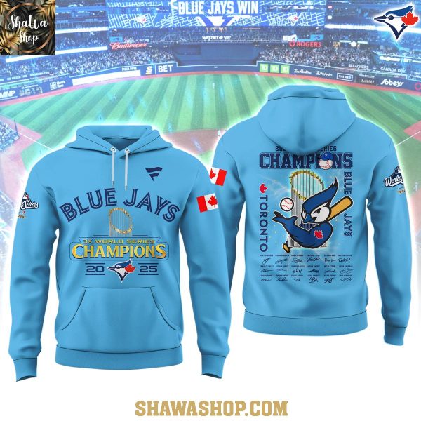 Toronto Blue Jays World Series 2025 For Canada Baby Blue Hoodie